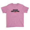 Success only option Youth Short Sleeve T-Shirt - Power Words Apparel