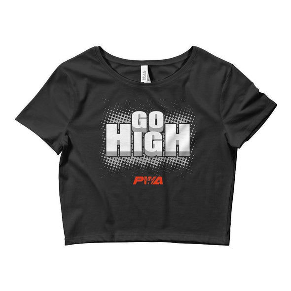 Go High Crop Tee - Power Words Apparel