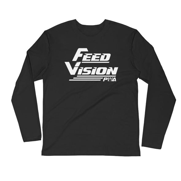 Feed Vision Men's Long Sleeve Fitted Crew - Power Words Apparel