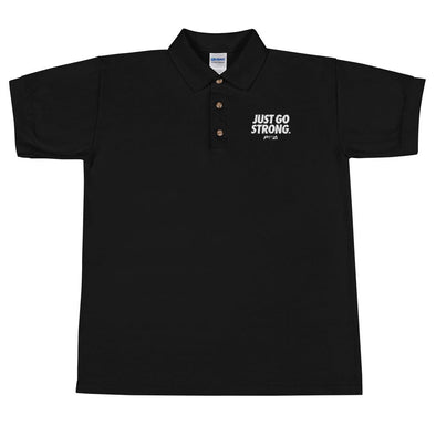 Just Go Strong Men's Polo Shirt - Power Words Apparel