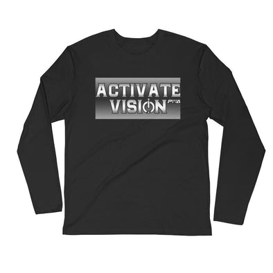 Activate Vision Men's Long Sleeve Fitted Crew - Power Words Apparel