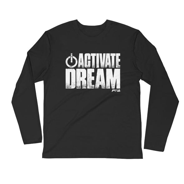 Activate Dream Men's Long Sleeve Fitted Crew - Power Words Apparel