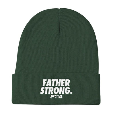 Father Strong Knit Beanie - Power Words Apparel