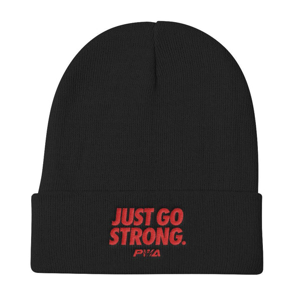 Just Go Strong Knit Beanie - Power Words Apparel