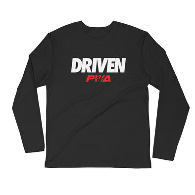 Driven Men's Long Sleeve Fitted Crew - Power Words Apparel