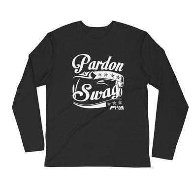 Pardon Swag Men's Long Sleeve Fitted Crew - Power Words Apparel