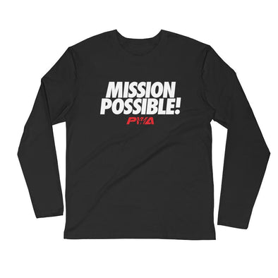 Mission Possible Long Sleeve Fitted Crew - Power Words Apparel