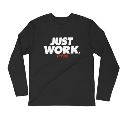 Just Work Men's Long Sleeve Fitted Crew - Power Words Apparel