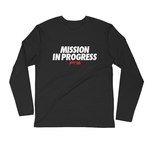 Mission in Progress Men's Long Sleeve Fitted Crew - Power Words Apparel