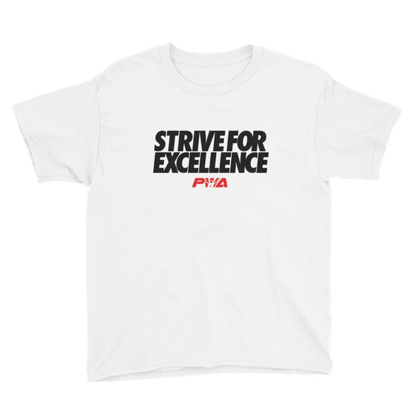 Strive for excellence Youth Short Sleeve T-Shirt - Power Words Apparel
