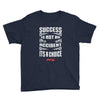 Success is not an accident Youth Short Sleeve T-Shirt - Power Words Apparel